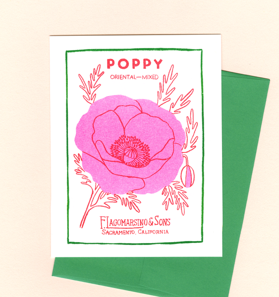 POPPY CARD | SINGLE CARD + ENVELOPE