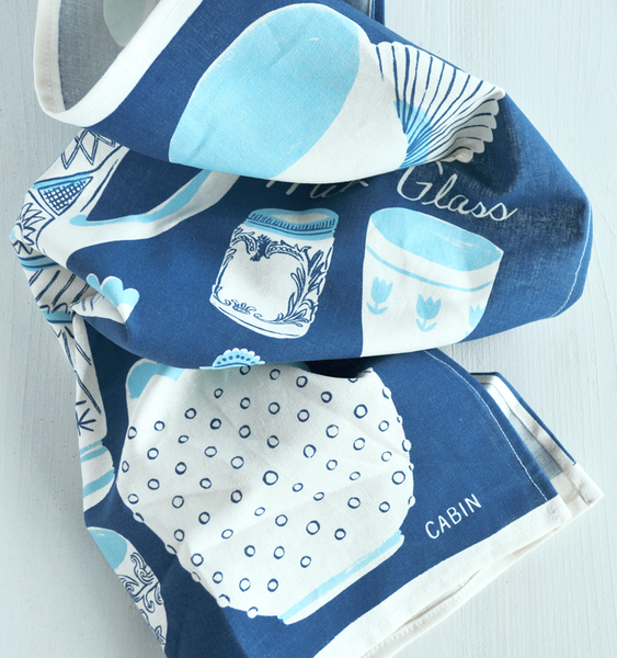 MILK GLASS TEA TOWEL
