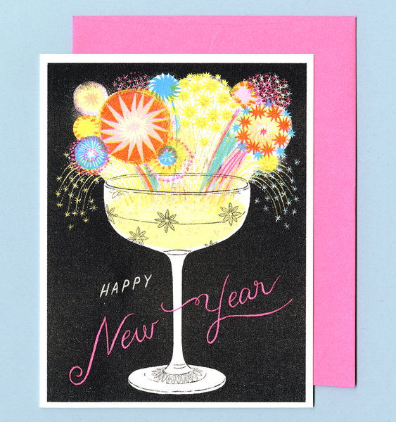 CHAMPAGNE NEW YEARS | SINGLE CARD + ENVELOPE
