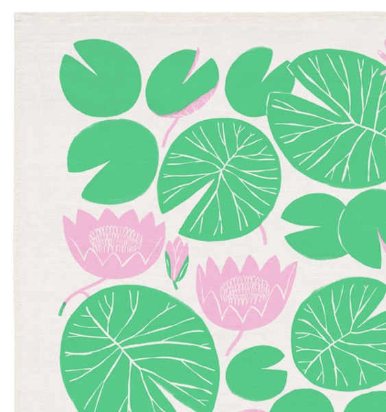 WATERLILIES TEA TOWEL