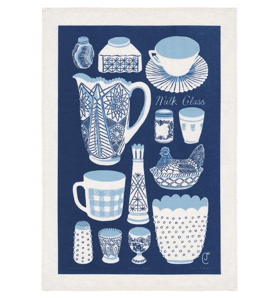 MILK GLASS TEA TOWEL