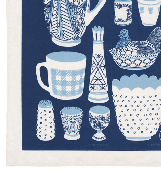 MILK GLASS TEA TOWEL