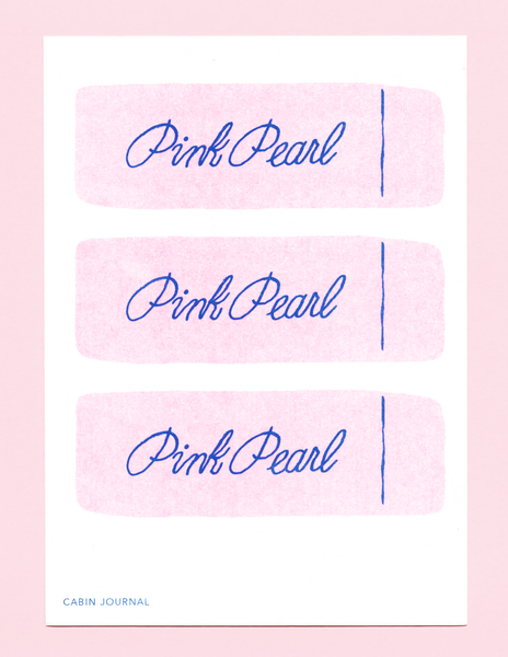 PINK PEARL ERASER | MINI PRINT