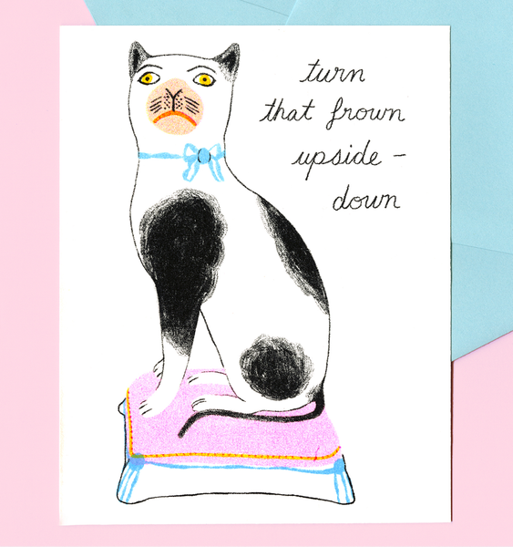 FROWNING CAT CARD | SINGLE CARD + ENVELOPE