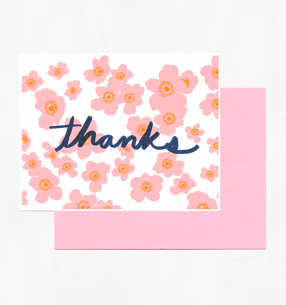 FLORAL THANKS | SINGLE CARD + ENVELOPE
