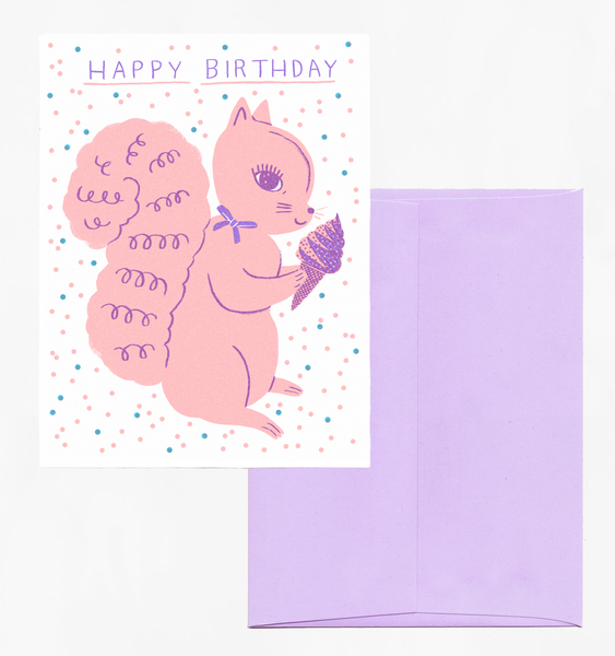 SQUIRREL BIRTHDAY | SINGLE CARD + ENVELOPE